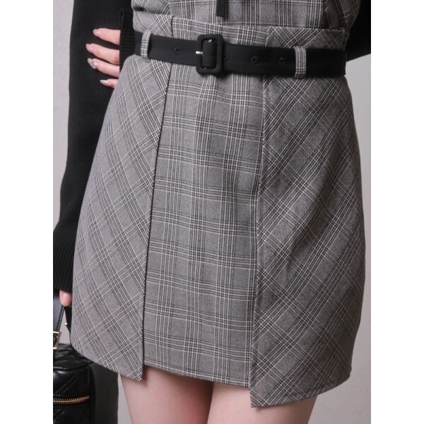 コルセットチェックトップス ＋インナーショーパン付チェックスカート インナーショーパン付チェックスカート | リップサービス(LIPSERVICE