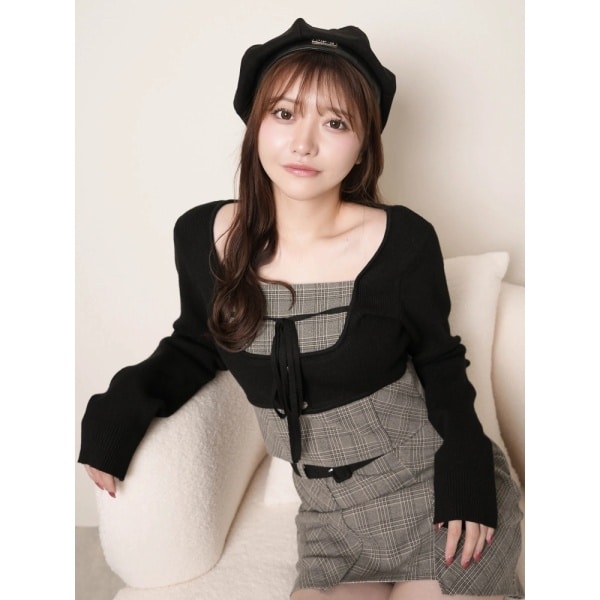 新品タグ付き リップサービス ボリュームティアードアメスリチュニック ブラック リップサービス LIP SERVICE ボリュームティアードアメスリ