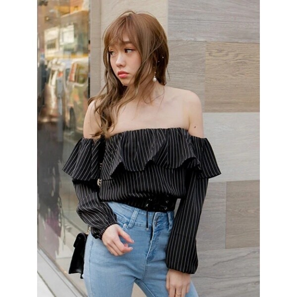 コルセット トップス Searoomlynn Soft sheerランダムRIBコルセット