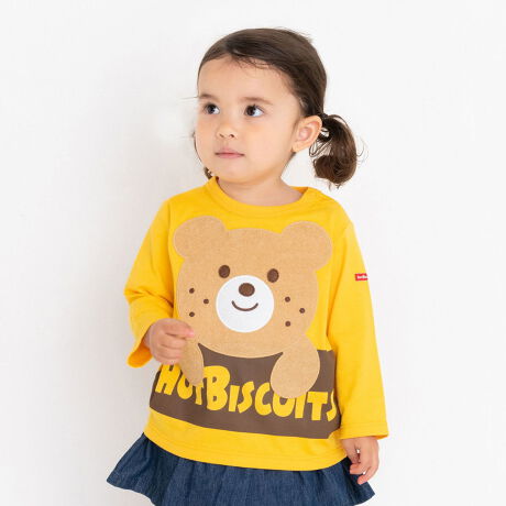 ロゴ キャラクター 長袖tシャツ ミキハウス ホットビスケッツ Mikihouse Hot Biscuits 73 53 570 ファッション通販 マルイウェブチャネル