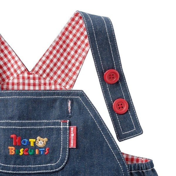【美品】ミキハウス くるま刺繍 デニム オーバーオール 80ー90 薄手 車 美品】ミキハウス くるま刺繍 デニム オーバーオール 80ー90