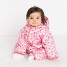 ミキハウス ホットビスケッツ(MIKIHOUSE HOT BISCUITS)の裏ボアフリース 総柄ジャンプスーツ