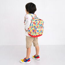 ミキハウス ホットビスケッツ(MIKIHOUSE HOT BISCUITS)のロゴ総柄 リュック Mサイズ