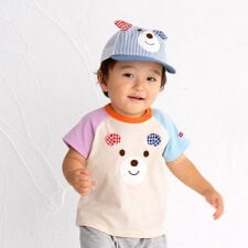 顔ドン ラグラン半袖Tシャツ
