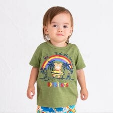 サーフ柄 スラブ天竺 半袖Tシャツ