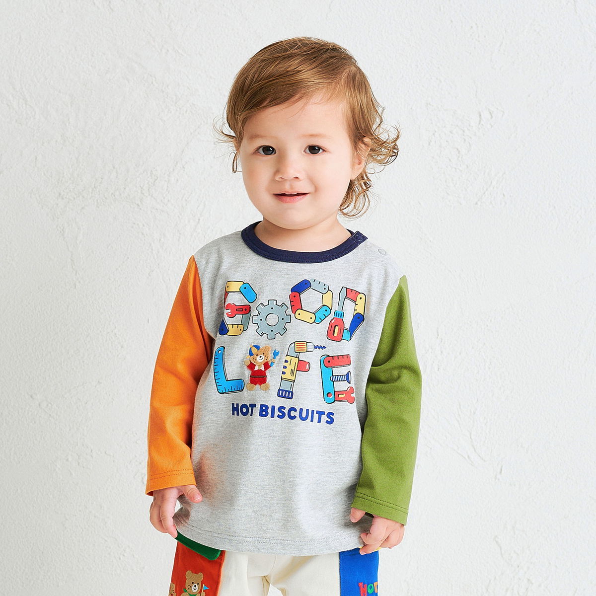 ミキハウス ホットビスケッツ9枚セット　男の子　長袖Tシャツ 90cm HOT BISCUITS ミキハウス セーラーカラー 長袖Tシャツ 白 70cm