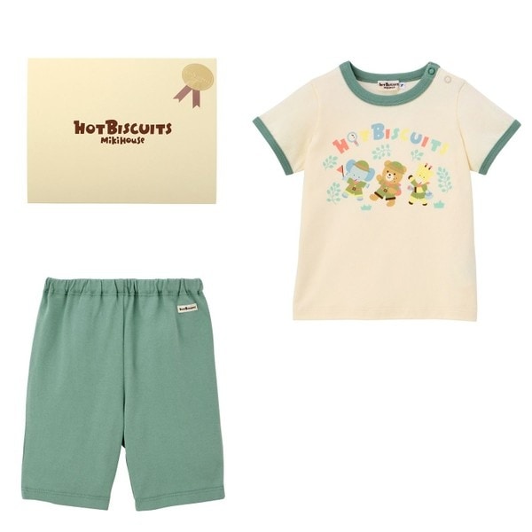 ホットビスケッツMIKIHOUSE Tシャツ 110cm 5点セット ボーダー柄長袖Tシャツ&ベビースパッツセット【BOX付き