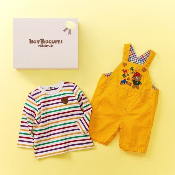 HOTBISCUITS さくらんぼ刺繍ジャンパースカート&ブラウスセット ホットビスケッツ HOT BISCUITS さくらんぼ刺繍 ジャンパー