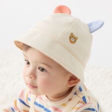 裏毛パイル素材 耳付き帽子