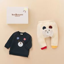 ミキハウス ホットビスケッツ(MIKIHOUSE HOT BISCUITS)のトレーナー＆ベビーパンツギフトセット【BOX付き】