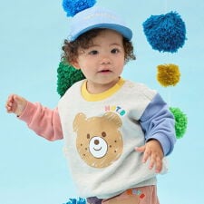ビッグフェイスプリント 裏毛パイル素材 トレーナー