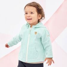 二重織ガーゼ素材 パーカー