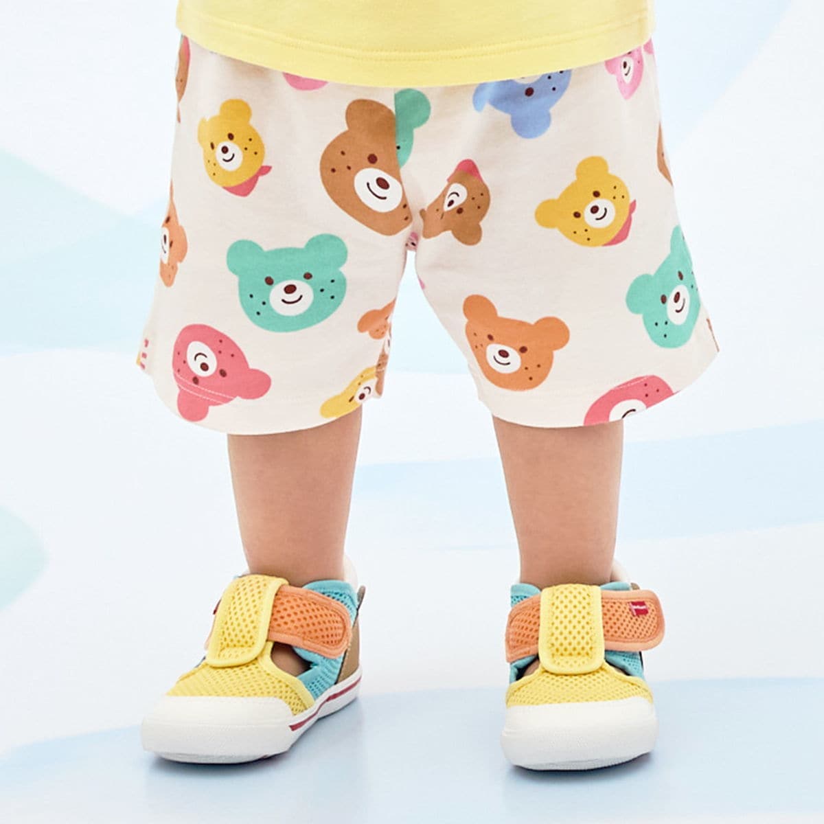 カラフルビーンズ 総柄 5分丈パンツ