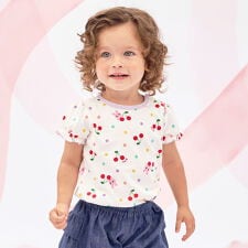 キャビット×さくらんぼ 総柄 半袖Tシャツ