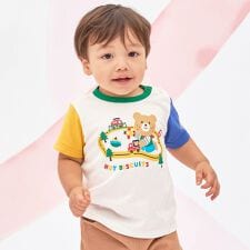 ビーンズ×乗り物プリント 半袖Tシャツ