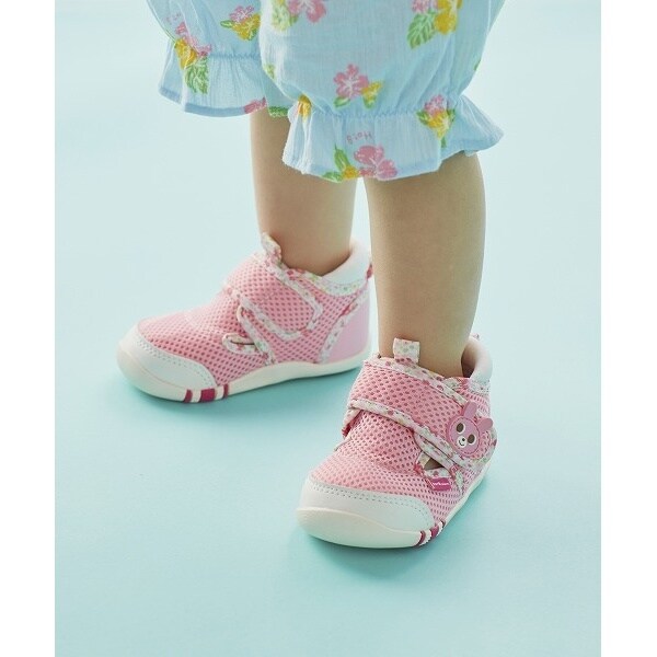 ミキハウス ピンク メッシュ ファーストシューズ