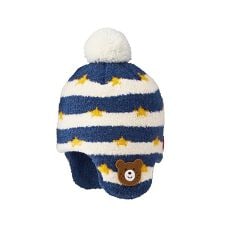 ミキハウス ホットビスケッツ(MIKIHOUSE HOT BISCUITS)のフード（なめらかニット / ボーダー / 男の子・女の子）