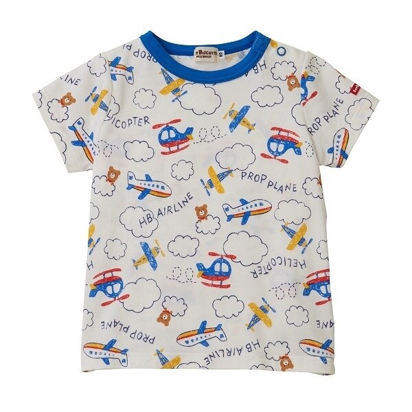 【新品】ミキハウス　mikihouse 飛行機Tシャツ　白 MIKI HOUSE ○30％OFFセール○ミキハウス mikihouse 半袖T