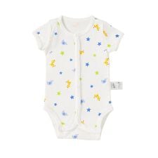 ミキハウス ホットビスケッツ(MIKIHOUSE HOT BISCUITS)の前開き総柄フライスロンパース （男の子）