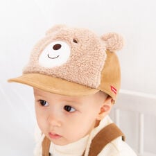 ミキハウス ホットビスケッツ(MIKIHOUSE HOT BISCUITS)のクマのお顔付きボアキャップ