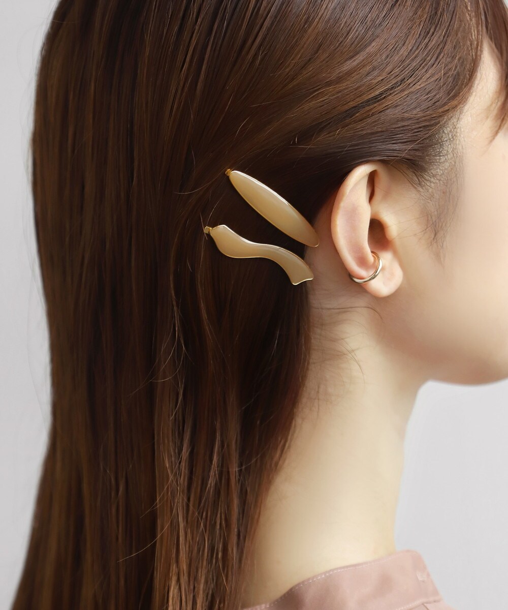 ウェーブ×オーバルヘアピン[2本セット]