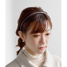 レザー調スリムカチューシャ