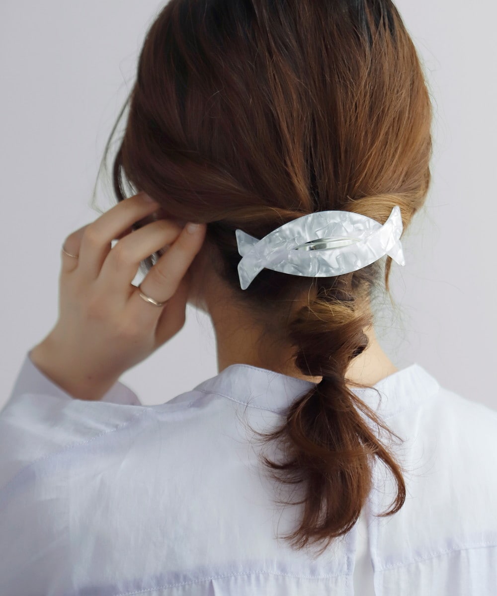 Mu-Mu バレッタ　ヘアバレッタ　ぱっちん MOORN バレッタ ミニ 小さめ 2個セット ミニバレッタ ヘア