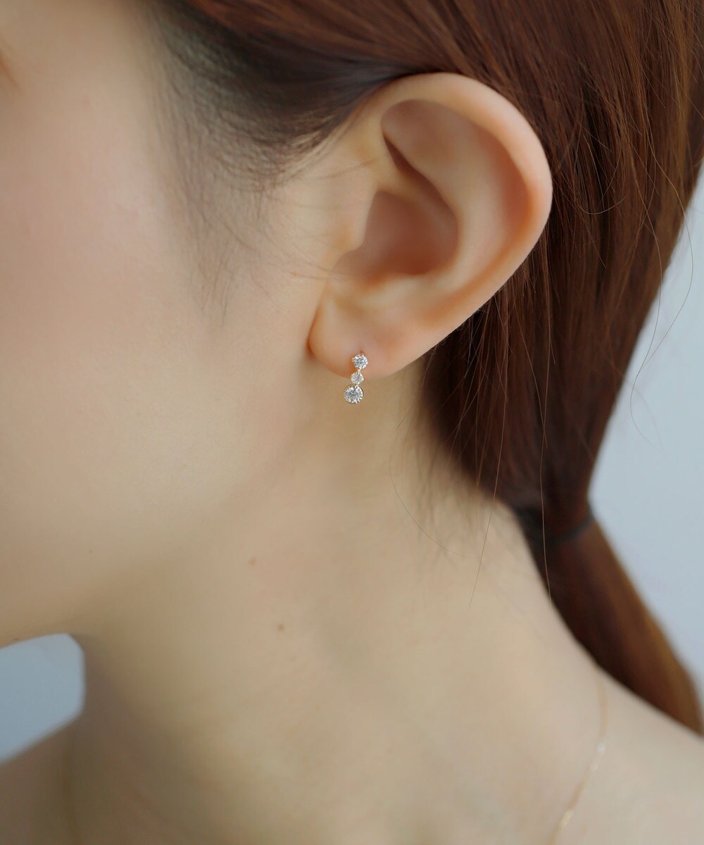 【海外限定】 天然石×ジルコニアピアス[K10] | マルイ | アネモネ(ANEMONE) アクセサリー
