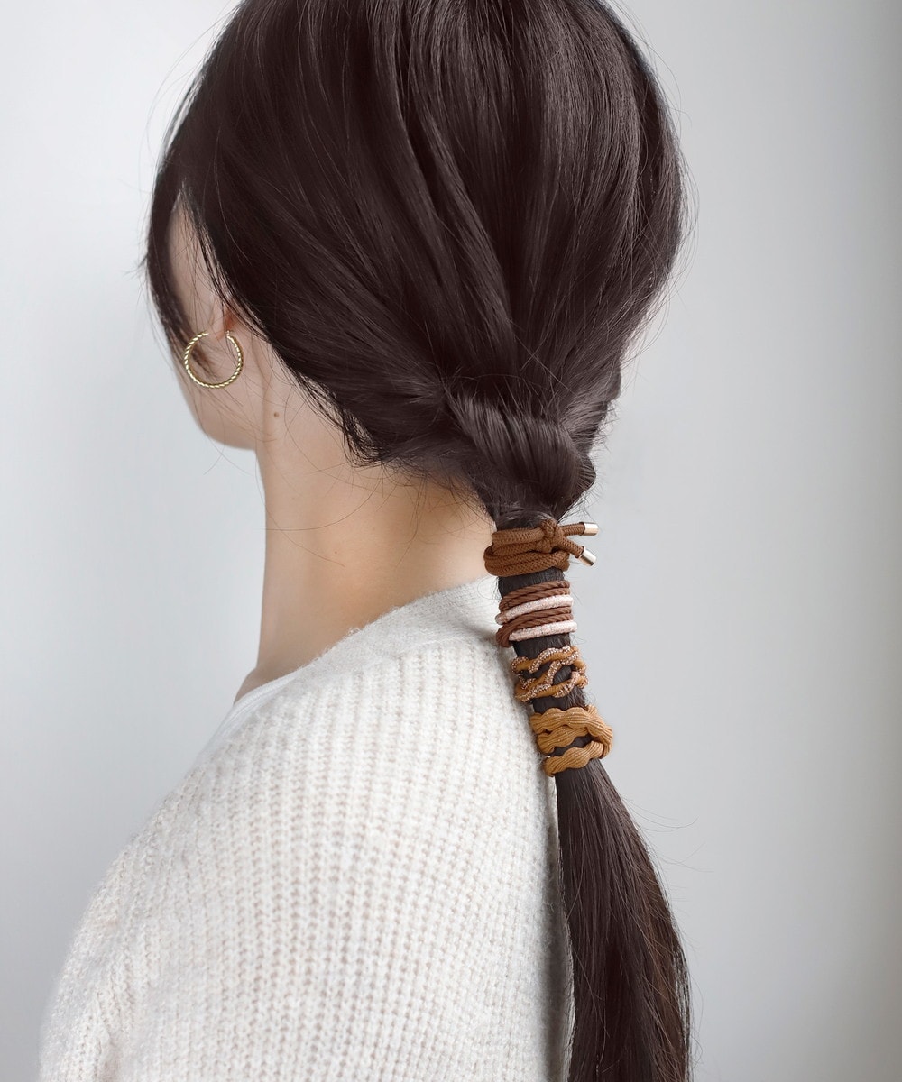 c&s  フレンチコーデュロイ  ミニリボンヘアゴムセット c&s フレンチコーデュロイ ミニリボンヘアゴムセット CHECK&STRIPE