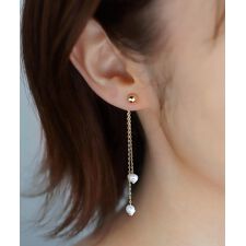 バロックパール風ロングバックキャッチピアス