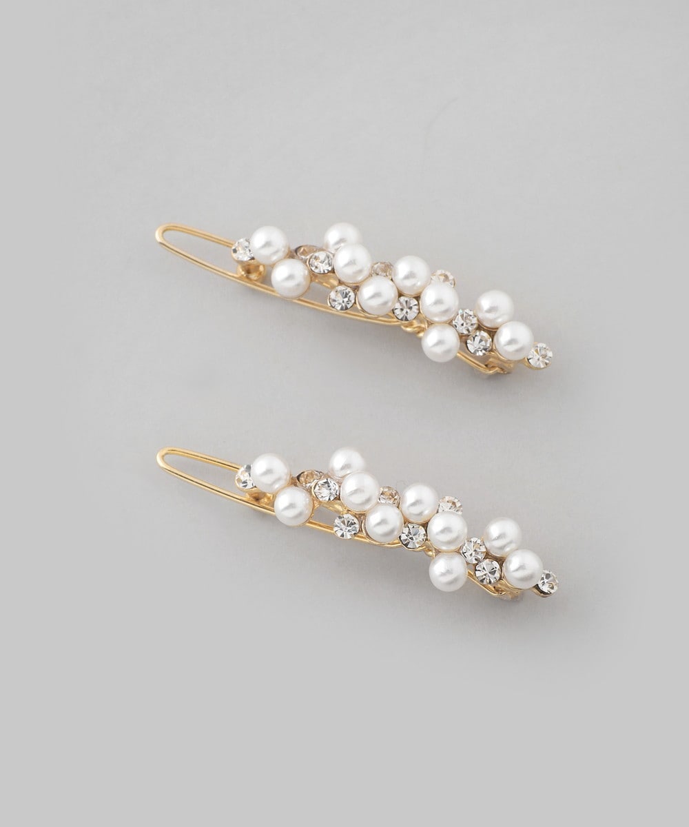 パール×ビジューヘアピン[2本セット]