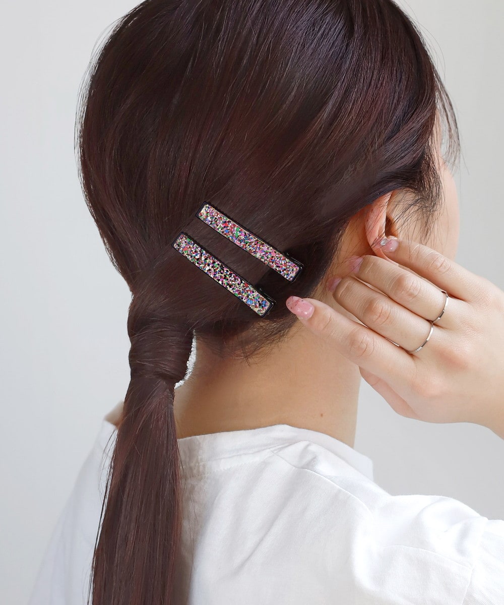 ミ　アネモネ2 ヘアクリップ　ヘアゴム パール×メタルフラワーヘアゴム | アネモネ(ANEMONE) | マルイウェブ