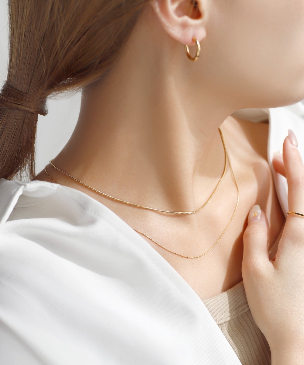 【ステンレス】ダブルチェーンネックレス