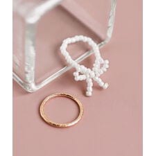 アネモネ(ANEMONE)のビーズリボン×メタルリング[2本セット]