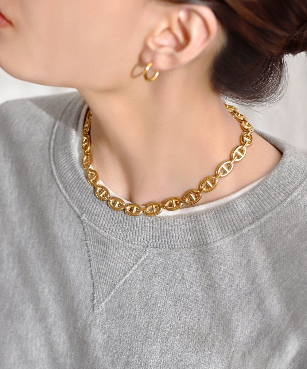 マンテル アンカーチェーン ネックレス GMサイズ 25コマ 44cm ステンレス アンカーチェーンネックレス マンテルネックレス 8mm