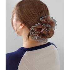 バイカラーオーガンジーシュシュ