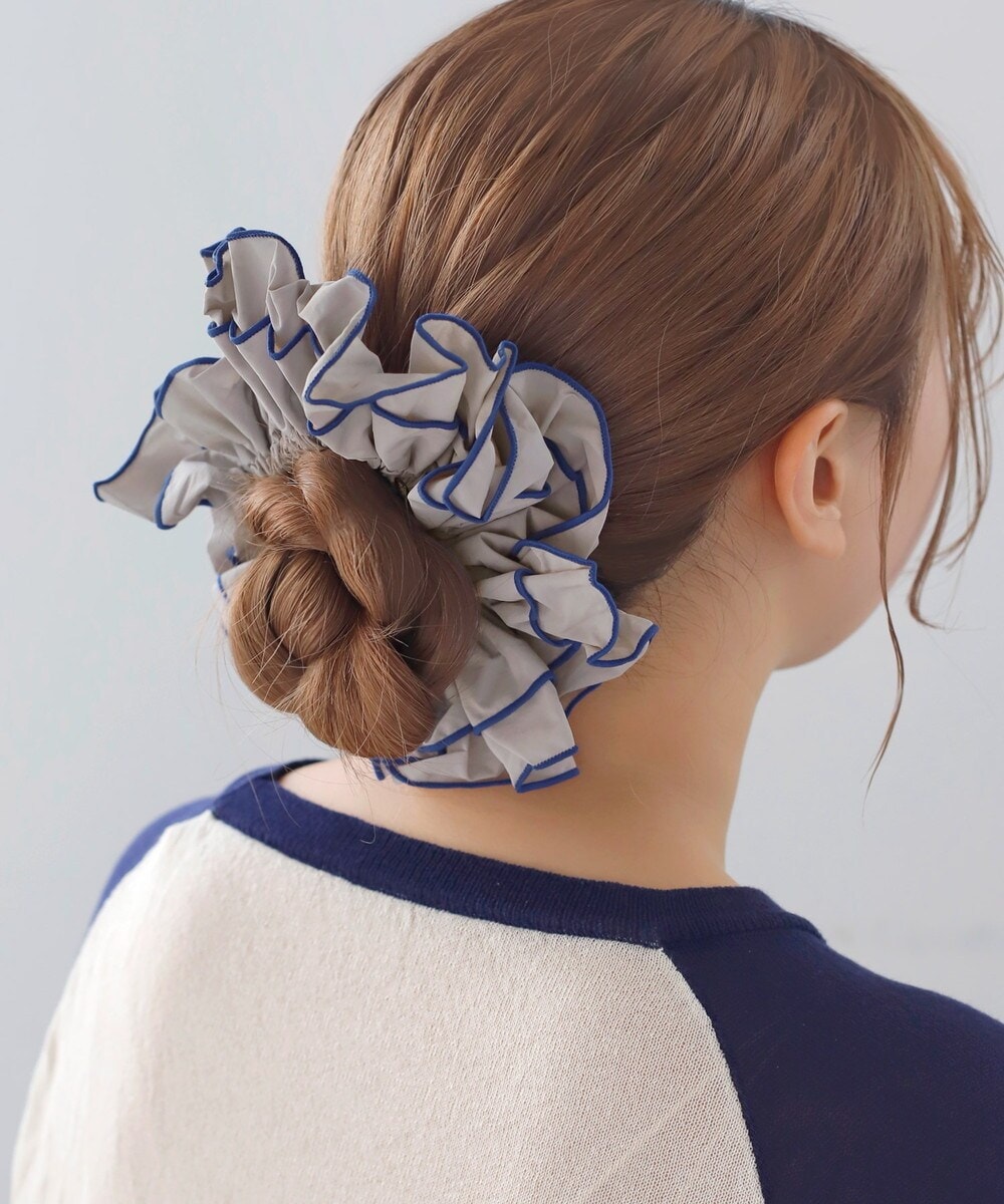 【 開梱 設置?無料 】 バイカラーフリルシュシュ | アネモネ(ANEMONE) | マルイウェブ ヘアアクセサリー