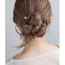 リボン×ハートモチーフUピン[3本セット]