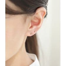 ビジューハートピアス[3ペアセット]