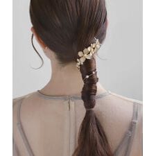 パール×フラワーバインヘッドドレス