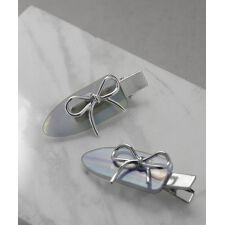 クリアカラー×メタルリボンクリップ[2本セット]