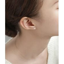 アネモネ(ANEMONE)の淡水パールピアス[K10]