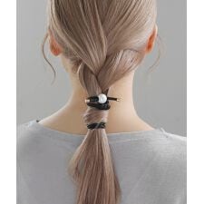 パール×ラメヘアゴム[2本セット]