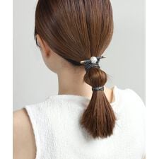 パール×ラメヘアゴム[2本セット]