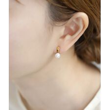 【ステンレス】パールチャームピアス