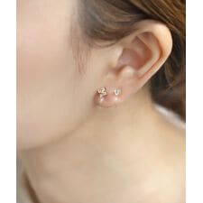 ビジューフラワー×パールイヤリング[3ペアセット]