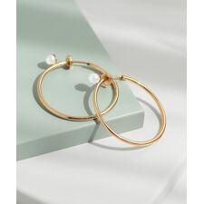 パールポイントフープイヤリング