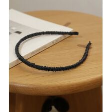 レザー調ギャザースリムカチューシャ