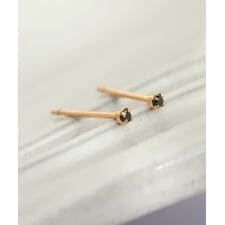 ブラックダイヤピアス[K10]