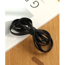 レザー調リボンバレッタ